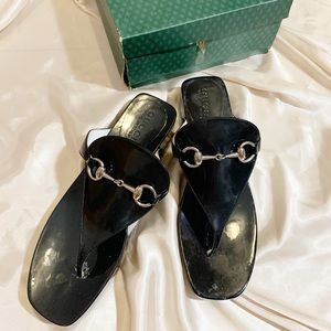 vintage gucci wooden sandals 38